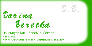 dorina beretka business card